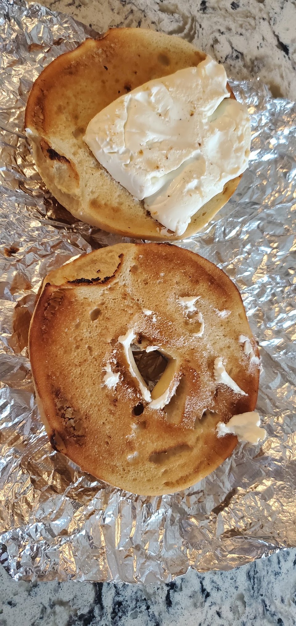 Bagel with Cream Cheese Blue